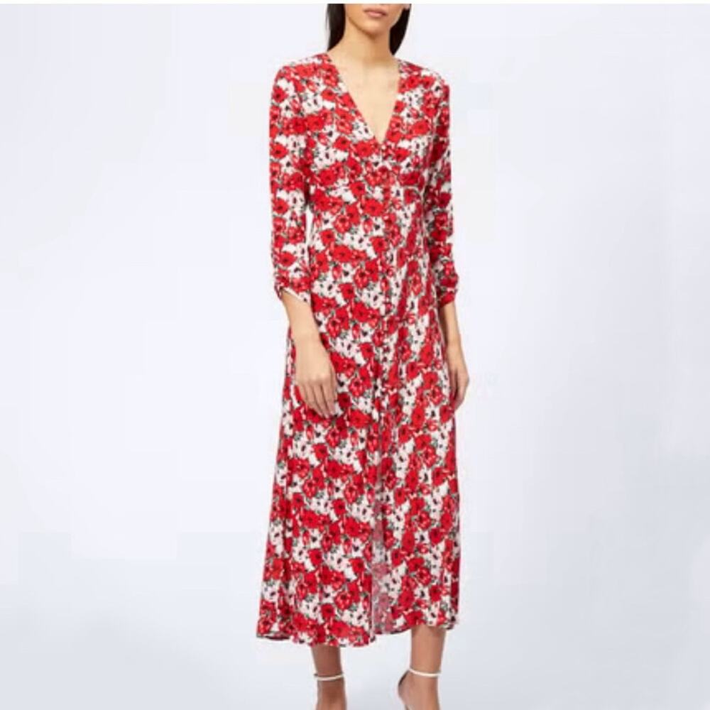 RIXO London Katie Dress in Diana Floral Red Size XS